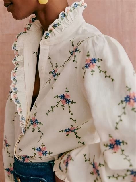 Pin by Lora Frost on Вышивка | Ruffle shirt, Fashion, Style