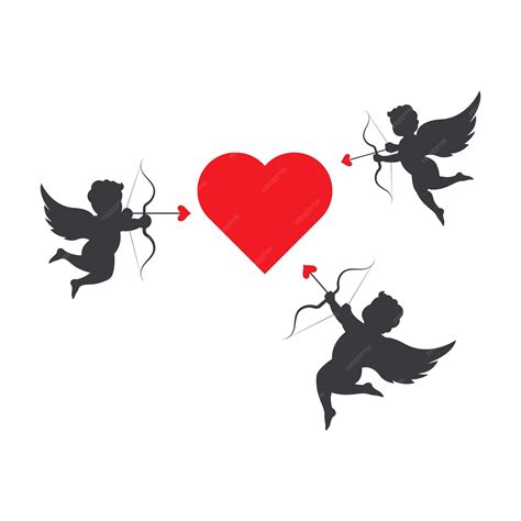 Premium Vector | Angel love vector icon illustration