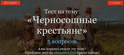 Тест Черносошные крестьяне по истории онлайн