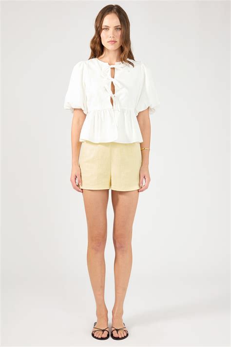 Perfect Stranger Menorca Linen Short Lemon