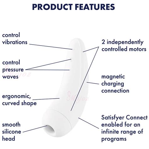 Satisfyer CURVY 2+ APP BLUETOOTH Vibrator Air Pulse Clitoral Stimulator ...
