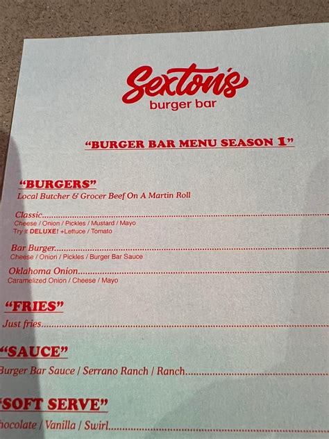 Sexton's Burger Bar, Columbus - Menu, Reviews (56), Photos - Restaurantji
