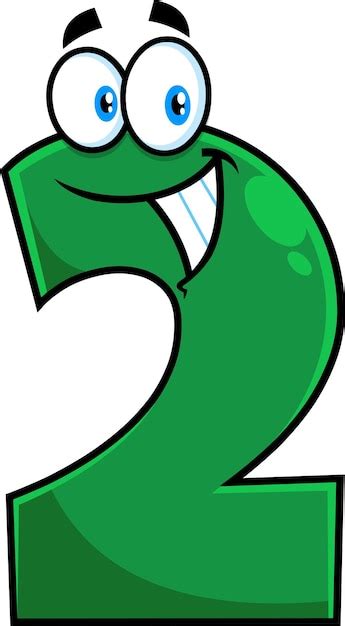 premium vector funny green number   cartoon character vector