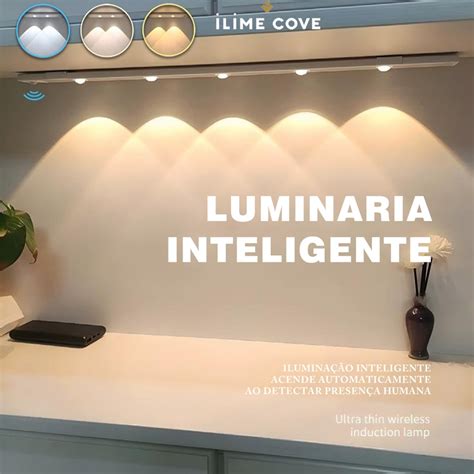 Lampada Fina E Comprida - Lâmpada LED Ultra Fina Diodo Emissor de Luz Armários 20/40/60cm Sensor ...