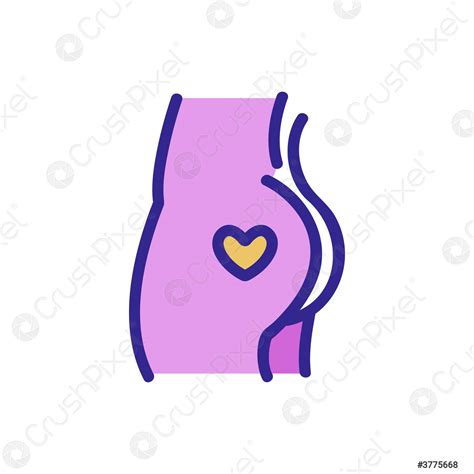 Ass with a heart icon vector outline illustration - stock vector