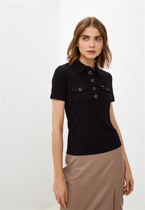 Поло Guess, цвет: черный, RTLACA323701 — купить в интернет-магазине Lamoda