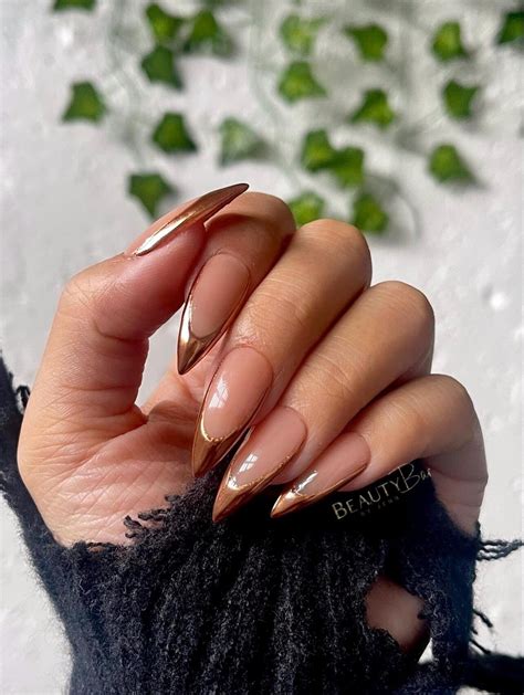 MOSCOW French Tip Nails Moscow Mule Nails Copper Press on Nails - Etsy