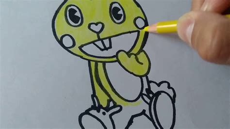 Cómo PINTAR a 🐇CUDDLES 🐰 de happy tree Friends/how to PAINT 🐰CUDDLES 🐇 ...