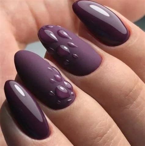 Сливовый маникюр: фото лучших идей дизайна для коротких и длинных ...