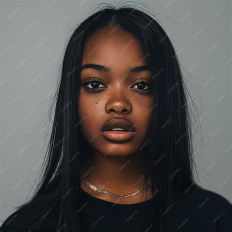 Premium Photo | Photograph of a light skinned black girl portrait