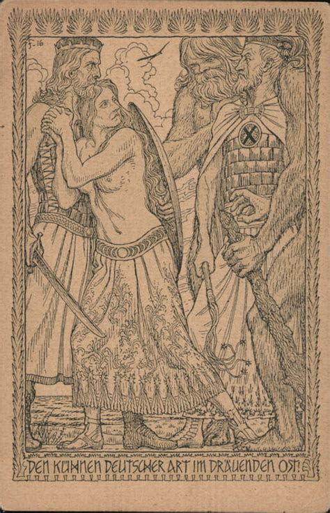 Baltenkampf by Fidus Art Nouveau Postcard