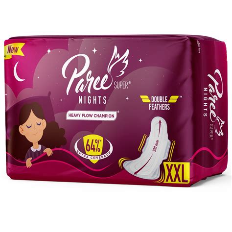 Buy Paree Super Nights Sanitary Pads for Women|XXL-30 Pads|Trifold