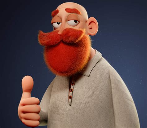 beard guy  render digital art  khatrid
