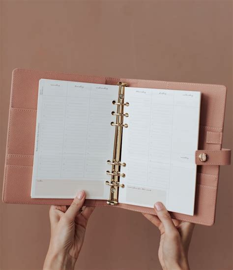 ring binder planner sets planner binder vertical weekly planner