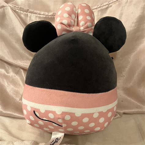 pink spotted mini mouse squishmallow 8” - Depop