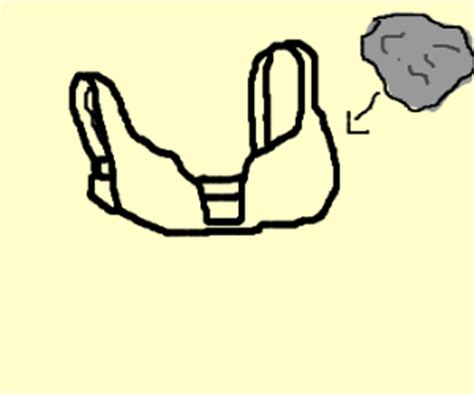 Over the shoulder boulder holder - Drawception