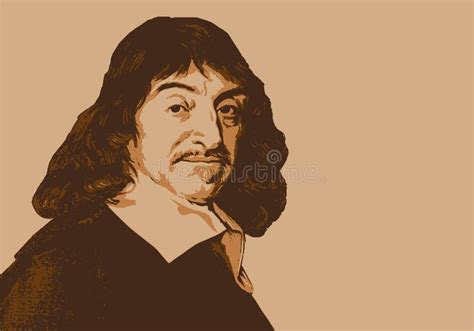 retrato del famoso escritor  filosofo rene descartes foto editorial