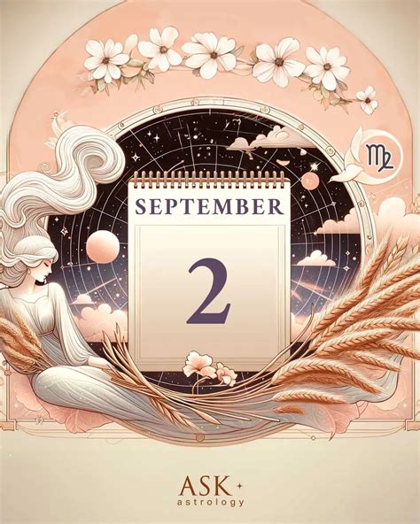 Zodiac Calendar September 2 - Happy Birthday Virgo Sun Sign!