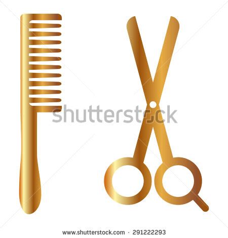 Scissors And Comb Vector at Vectorified.com | Collection of Scissors ...