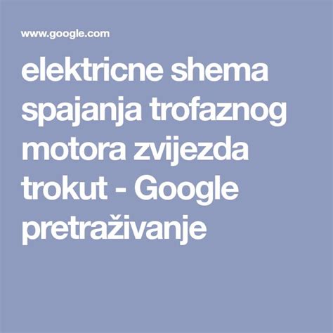 elektricne shema spajanja trofaznog motora zvijezda trokut - Google ...