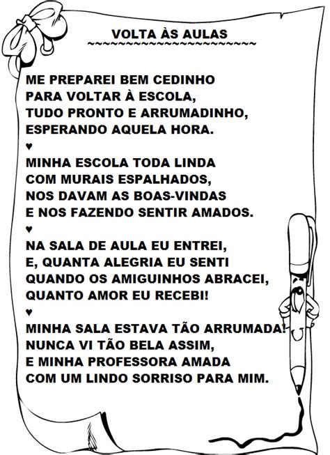 Poema Volta As Aulas - Profe Fran: Poema de boas vindas, volta as aulas!