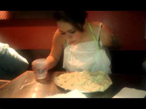 girl pukes at mashed potatoe eating contest - YouTube