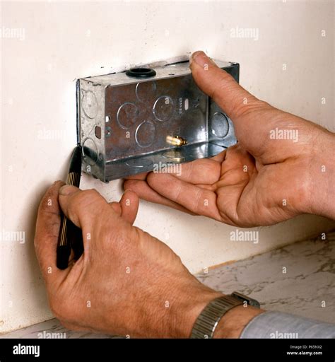 mounting  socket box stock photo alamy