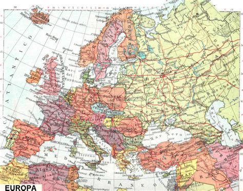 Cartine geografiche politiche dell'Europa