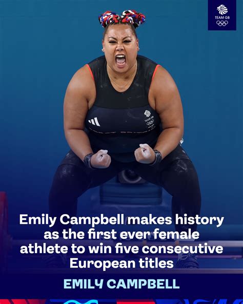 Team - ⭐️ HISTORIC ⭐️ Emily Campbell! You are an icon 🏋️‍♂️ | Facebook