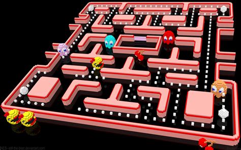 video game pac man hd wallpaper
