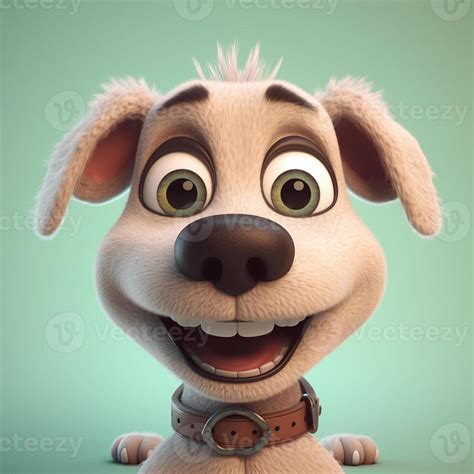Cute funny cartoon dog with funny expression. cartoon character smile ...