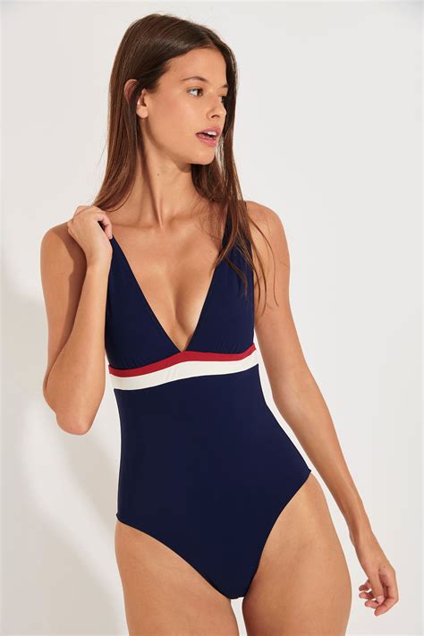 ODALIS BUNDLE navy one-piece swimsuit | Banana Moon®