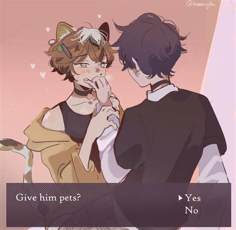 Safebooru - 2boys animal ears black hair brown hair cat boy cat ears