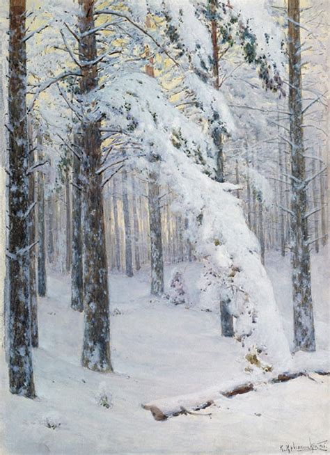 Painting by Kryzhitskii - Winter Forest