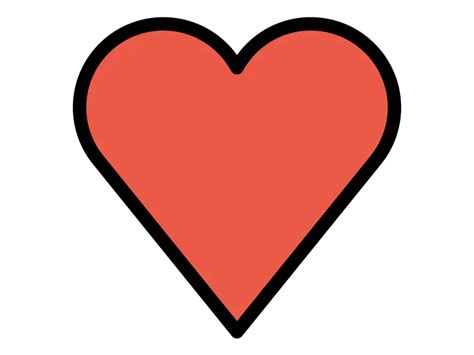 Red Heart Emoji Icon PNG vector in SVG, PDF, AI, CDR format