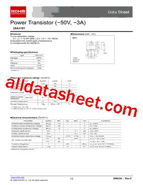 2SA1797 Datasheet(PDF) - Rohm