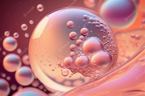 premium photo close  clear liquid cosmetic product gel texture