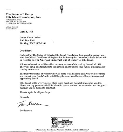 Letter from Ellis Island 