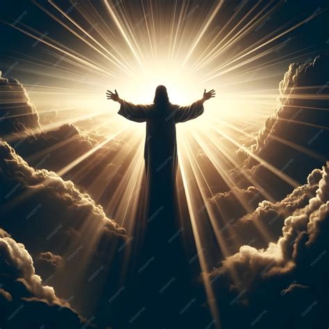 premium photo ascension  jesus christ concept background