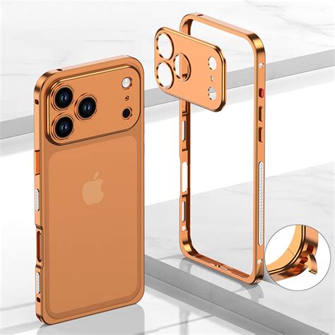 Designed for iPhone 17 Pro Frame Metal Bumper Frame Slim Hard Phone