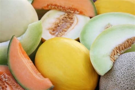 cantaloupe honeydew stock  pictures royalty