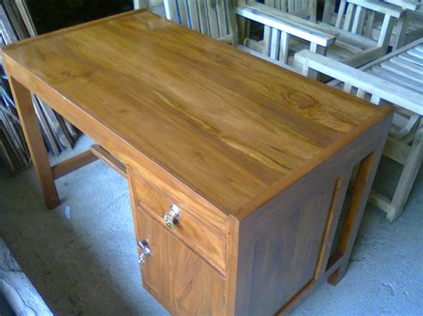 meja kerja eksekutif minimalis kayu jati furniture ka vrogueco