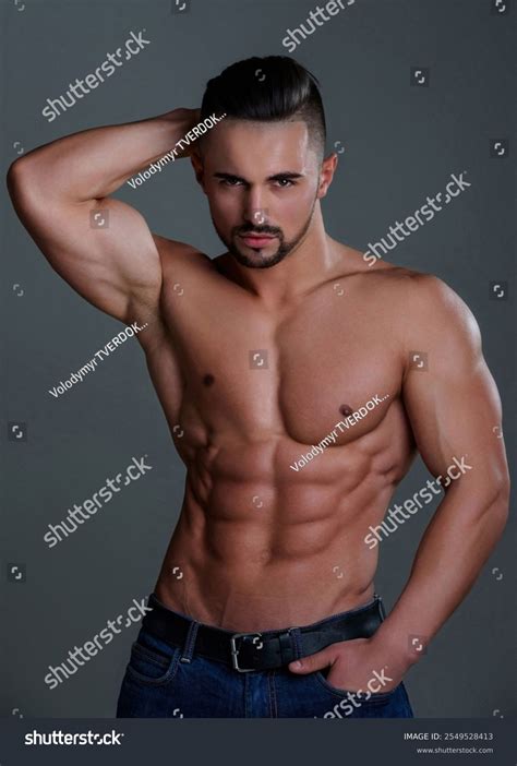 topless man muscle sexy male body stock photo  shutterstock