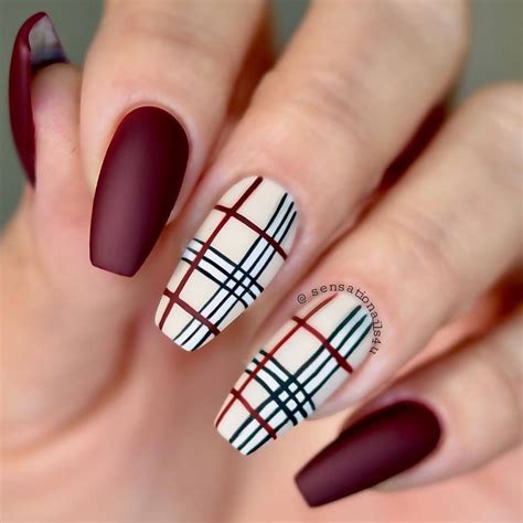 Nail Art Designs For Fall Plaid