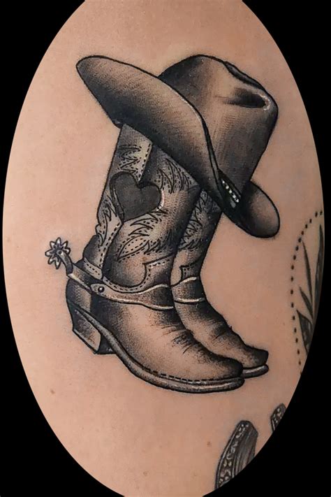 Cowboy boots Tattoo | Cowboy tattoos, Cowboy boot tattoo, Cowgirl tattoos