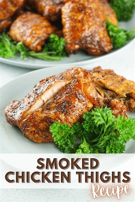 Sticky BBQ Smoked Chicken Thighs