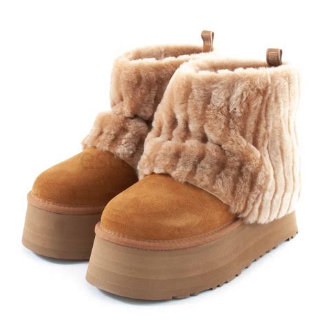boots ugg classic mini sherpa corduroy chestnut