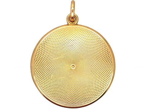 Georgian 15ct Gold Round Engine Turned Locket (59U) | The Antique