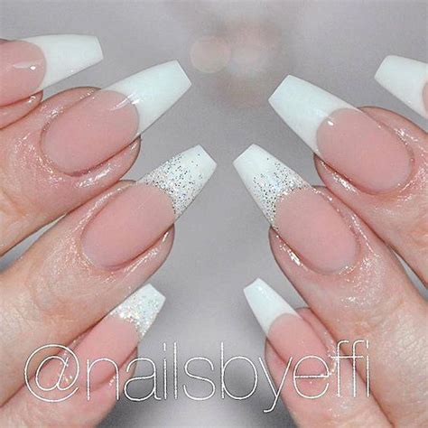 French Tip Nails Coffin Pink / What do french tip nails look like?