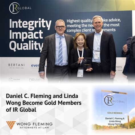 Partners Daniel C. Fleming and Linda Wong Become Gold Members of IR